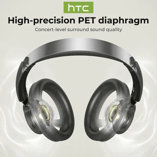 HTC HP06 OWS Open Wireless Headphone Foldable Bluetooth Headphones Over Ear with Built-in Microphone HIFI Stereo Multifunctional Earbuds Wireless Headset for Gaming, Phones, Computers, Electronics Audio Headphone