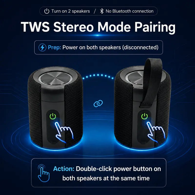 2-in-1 Stereo,20W Split Wireless Speaker-Multifunctional Portable Magnetic Waterproof Bluetooth V5.3 Sound System, Wireless Pairing & Multi-Device Connection,USB/Audio Cable Charging,for Home/Outdoor Use,SummerWins,Smartphone Compatible,DealsForYouDays,