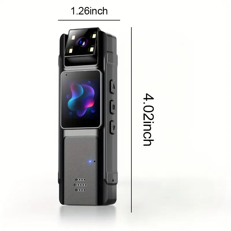 1080P Compact Mini Body Camera - 180° Rotating Lens, 130° Wide Angle, Night Vision, WiFi, Motion Detection, Portable Wearable Camcorder for Work and Sports Recording