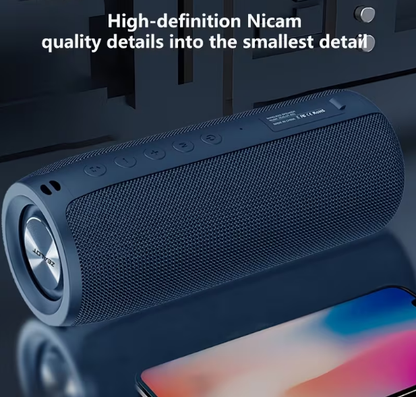 Portable Wireless Speaker – Dual Pairing, 1800mAh Battery, 10-Hour Playtime, Loud Stereo & Booming Bass, Includes Charging Cable