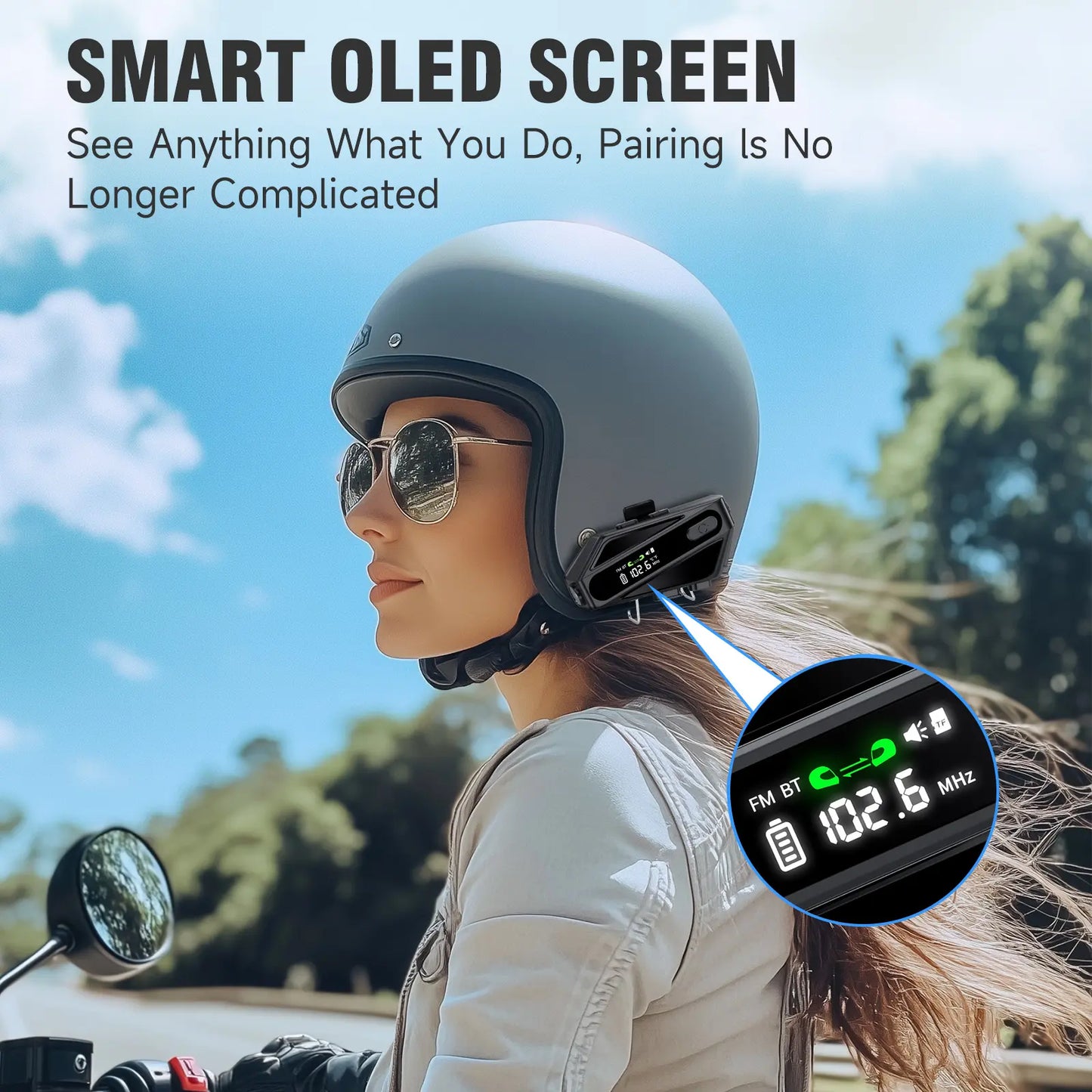 EDYELL Motorcycle Helmet Bluetooth Headset – Waterproof, Noise Reduction, Concert-Grade Audio