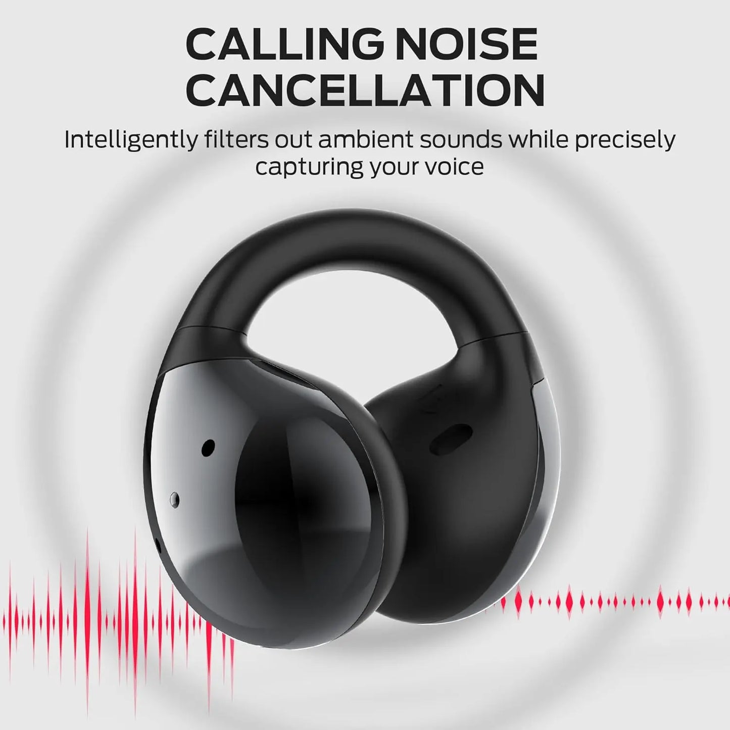 Monster Open Ear AC600 Headphones - Bluetooth 5.4 Clip-On Wireless Earbuds with HiFi Stereo, ENC Calls, 21H Playtime and IPX6 Water Resistant for Workouts