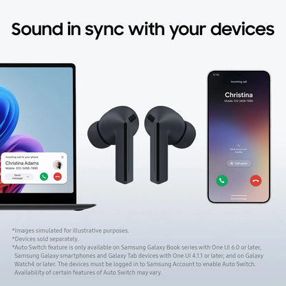 Samsung Galaxy Buds 3 FE - True Wireless Bluetooth Earbuds with Active Noise Cancelling and Comfortable Fit
