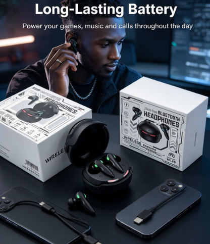 Buds5 Pro Wireless Bluetooth Gaming Earphones