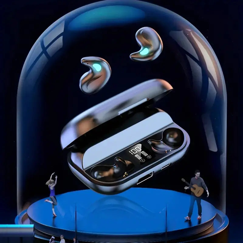New Sleeping Earbuds with Hi-Fi Stereo Sound - Water Resistant, Built-in Mic, Noise Cancelling, Touch Control for iPhone and Android