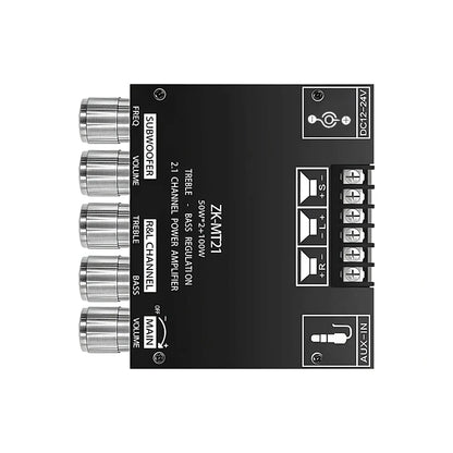 2.1 Channel Bluetooth Audio Power Amplifier Board Module for DIY Home Theater