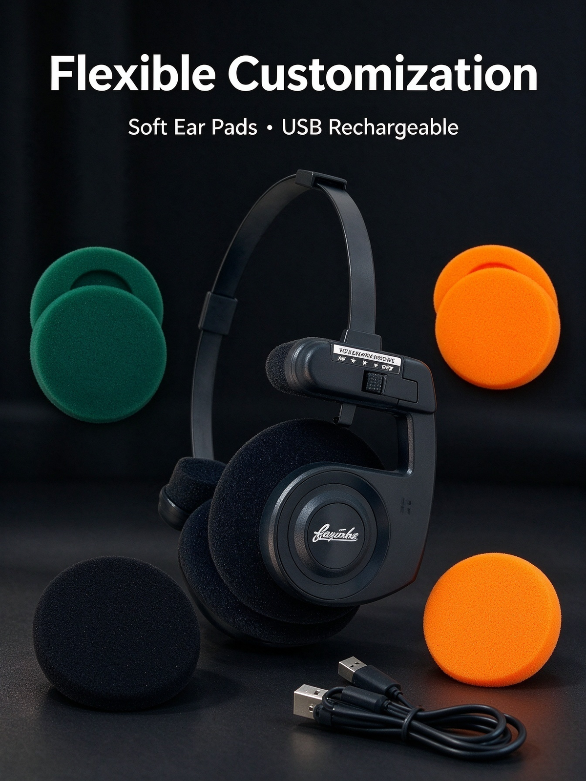 Bayinhe H1PRO Bluetooth Headphones - Wireless Over-Ear with Foam Ear Cushions and Long Battery Life