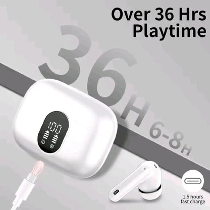 Wireless Earbuds with Bluetooth 5.3 In-Ear Headphones Featuring 4 ENC Mics and 36 Hours of Playtime LED Display Included