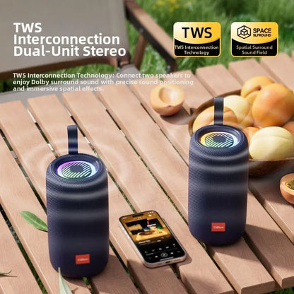40W Portable Bluetooth Speaker – IPX7 Waterproof, Bluetooth 5.3, Dual Speakers, 9D Stereo Surround Sound – Ideal for Home, Outdoor Camping & Gifting