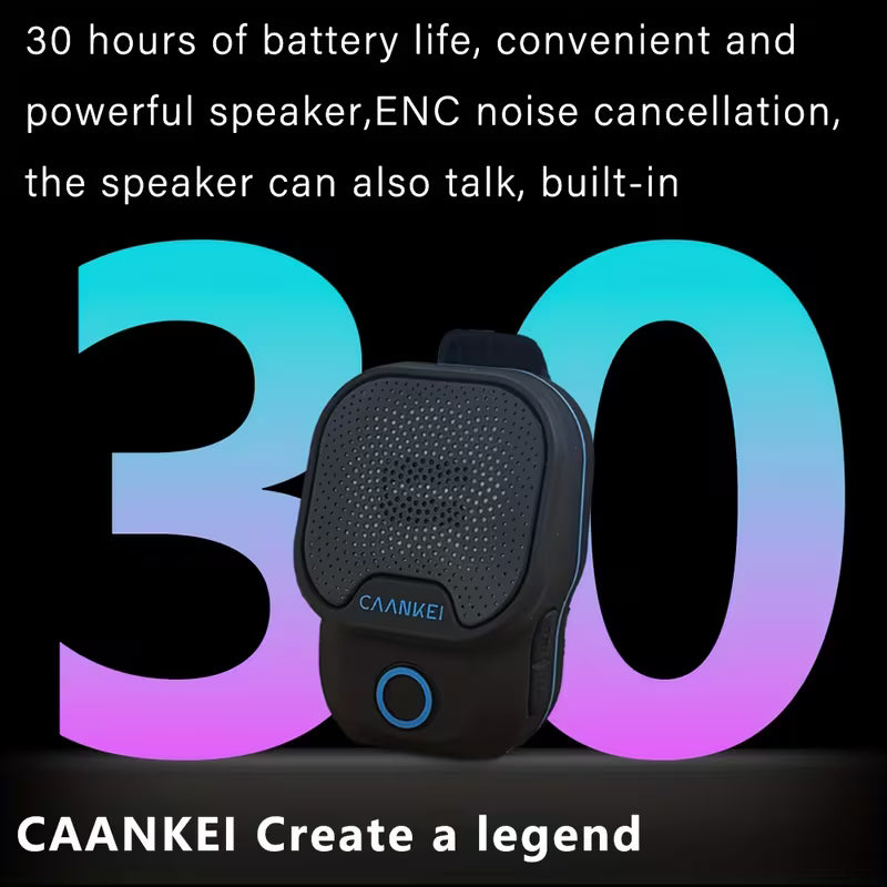 Cycling Wearable Wireless Speaker – TWS, Mini & Convenient, Built-in Mic, Up to 30 Hours Battery