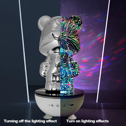 HITOZON Cordless Portable Bluetooth Speaker, RGB 360° LED Light, Remote Control, Bedroom Decor & Cool Gift for Adults
