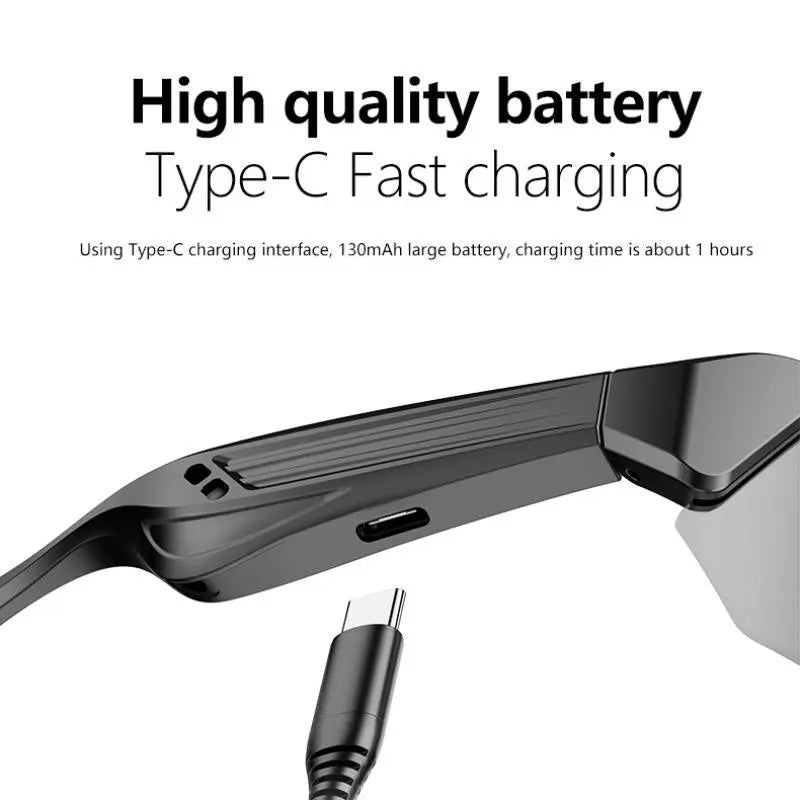 YJ-006 Bluetooth-Compatible Sports Smart Glasses for Men and Women - Quick Charging, Long Battery Life