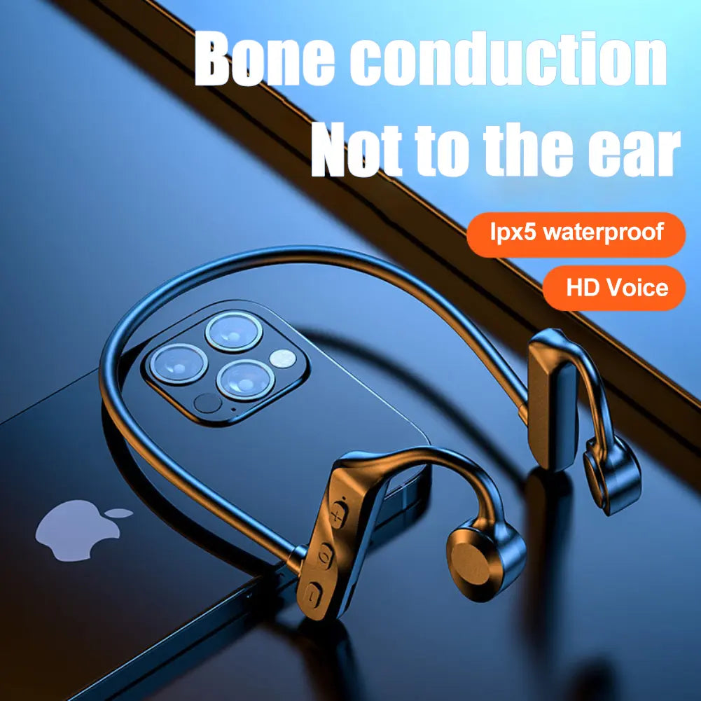 Universal Bone Conduction Neckband Bluetooth Headphones with Mic - Open-Ear for Gym, Exercise and Gaming