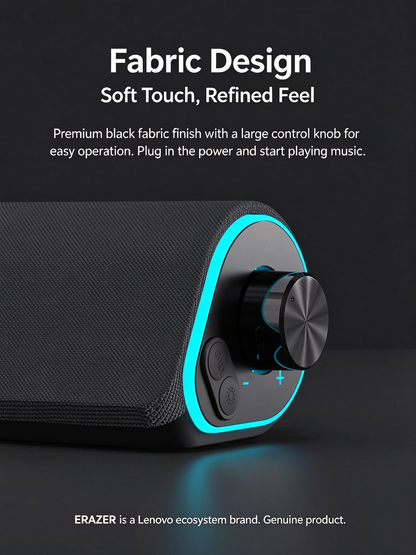 ERAZER Wired & Bluetooth Speaker - Excellent Sound Quality Desktop Long Strip Soundbar for Computer, TV, Phone & Home Audio