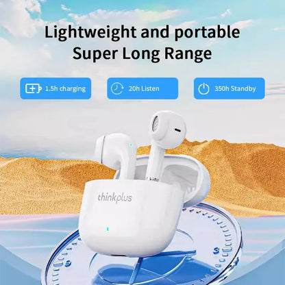 Lenovo Thinkplus LP40 Pro Wireless Earphones - Touch Control, Low Latency for Gaming and Sports