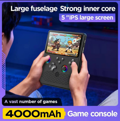 H5 Handheld Game Console, Mini Portable Video Game Console, 5-Inch IPS Screen, 4000mAh Battery, 34+ Mainstream 30000+ Game Presale
