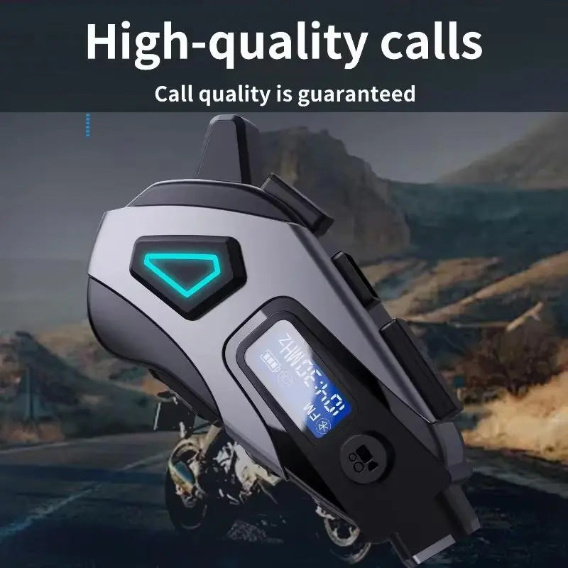 Motorcycle Helmet Wireless Headset, 1080P HD Dash Cam, Dashcam, Waterproof Bluetooth-compatible Earbuds, Ip65 Water Resistant, Fm Radio, 32GB Memory Card Included