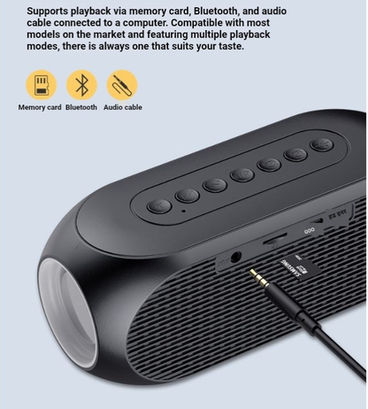Mirror Digital Alarm Clock Bluetooth Speaker, Portable Wireless Speaker Support TF Card FM Radio, Dual Alarms Bedroom Desktop Clock