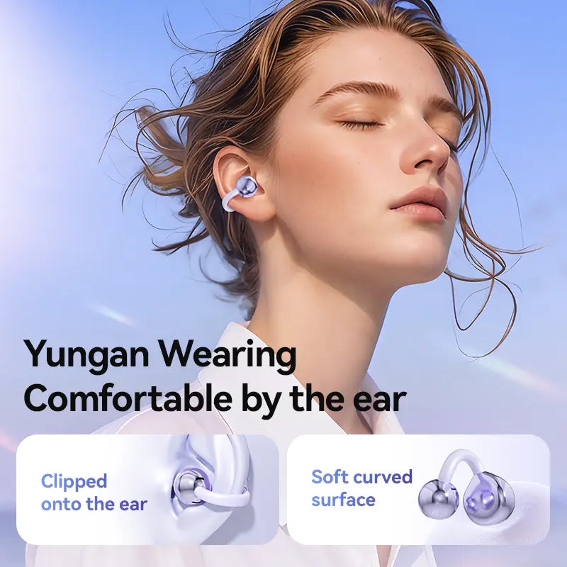 M79 Wireless Sport Headphones — Clip-On Bone Conduction Design for Running, Hi-Res Panoramic Audio & Smart Display Digital Electronic Bluetooth Earbud