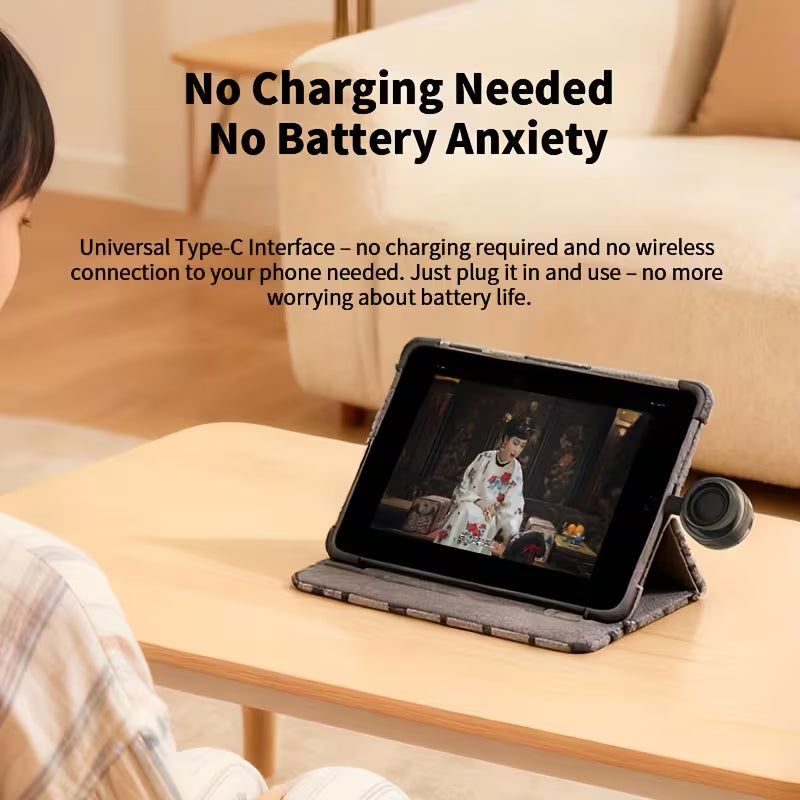 Mini Plug-and-Play Subwoofer – Powerful Bass, No Charging, Type-C for Phones & Computers