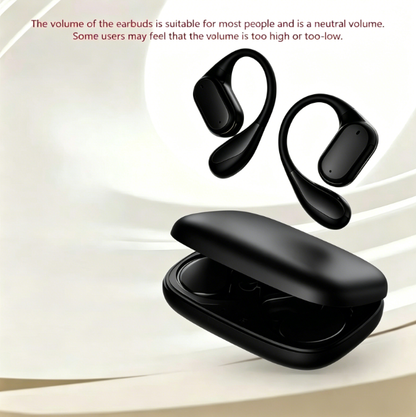 Wireless Open-Ear Earphone – Noise-Cancelling with Touch Control, Volume Control, USB Charging, for Gaming, Sports & Workout