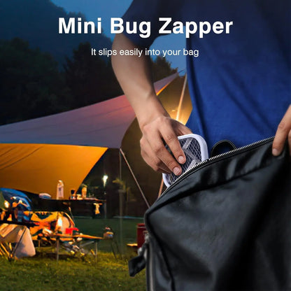 2-Pack USB Mini Mosquito Swatter - 2-in-1 Portable Bug Killer Bat with UV-A Light, USB Power LED Lamp for Indoor Mosquito Trapping