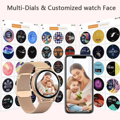 MEVADEN 1.32-inch Touch Screen Smartwatch with Replacement Band, Bluetooth Calling Sports Fitness Tracker Watch for iOS and Android Phone