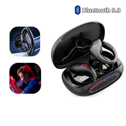 R400 Bluetooth 5.3 TWS Wireless Earphones - Ear Hook Design, Stereo Sound Earbuds