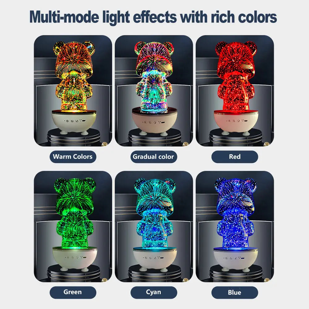 HITOZON Cordless Portable Bluetooth Speaker, RGB 360° LED Light, Remote Control, Bedroom Decor & Cool Gift for Adults
