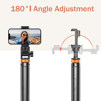61-Inch Smartphone Selfie Stick with Wireless Remote and Tripod Stand - Tech Accessories for iPhone 17/16/15/14/13 and Mobile Devices