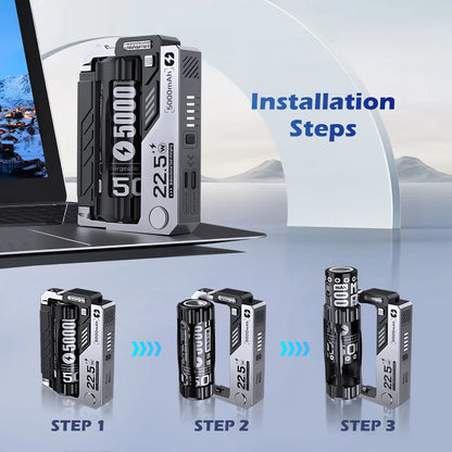 C+L Bidirectional Reverse Charging for Smartphones and Phones - Efficient Charging Method with 5000mAh Power Bank