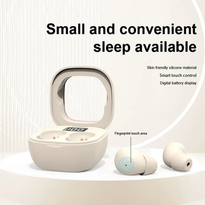 MSHUKCOE SK19 This year's new model - ultra-small invisible sleep earplugs | 0.08 ounces, suitable for side sleepers, with noise cancellation function - 25-hour battery life! Discreet Office Earbuds in-ear summerwins
