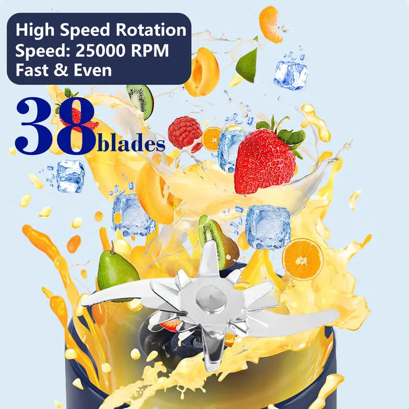 [Ensure the juicer is tightened before use.]Portable Household Appliances Juicer,USB Rechargeable Juice Blender Cup,Multifunctional juicermachine ,Summer Essentials Smoothieblender