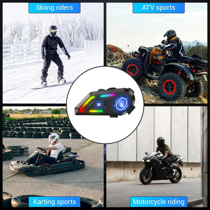 EDYELL Motorcycle Helmet Bluetooth Headset – HiFi Stereo, Waterproof, Noise Reduction, Superb Sound AI Earbuds