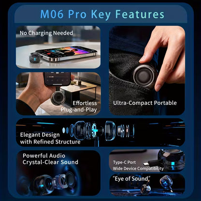 Mini Plug-and-Play Subwoofer – Powerful Bass, No Charging, Type-C for Phones & Computers