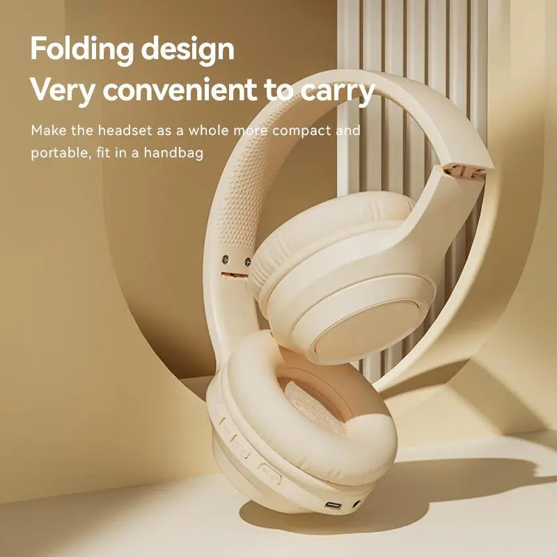 Foldable Wireless Gaming Headset – Bluetooth-Compatible with Mic, Portable for Home, Outdoor & Gym, Ideal Gift for Sports Lovers
