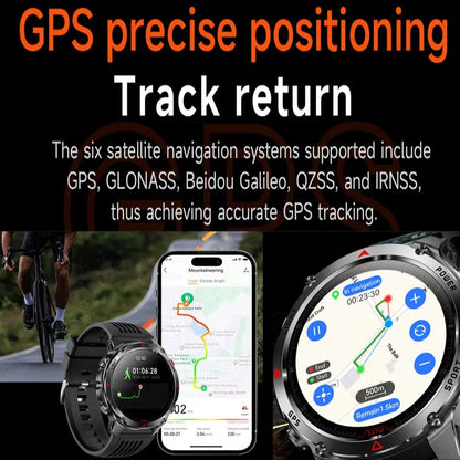 GPS Digital Smartwatch – Outdoor Sports Fitness Watch with Wireless Call, 100+ Sports Modes, Calorie Counter, Weather Alarm, LED Compass – Gift for Men & Women