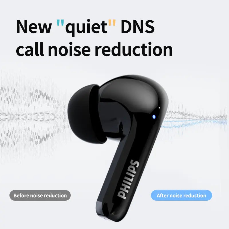 PHILIPS TAT1320 Wireless Earbuds – Bluetooth 6.0, AI Mic, 28H Battery, IPX6 Waterproof