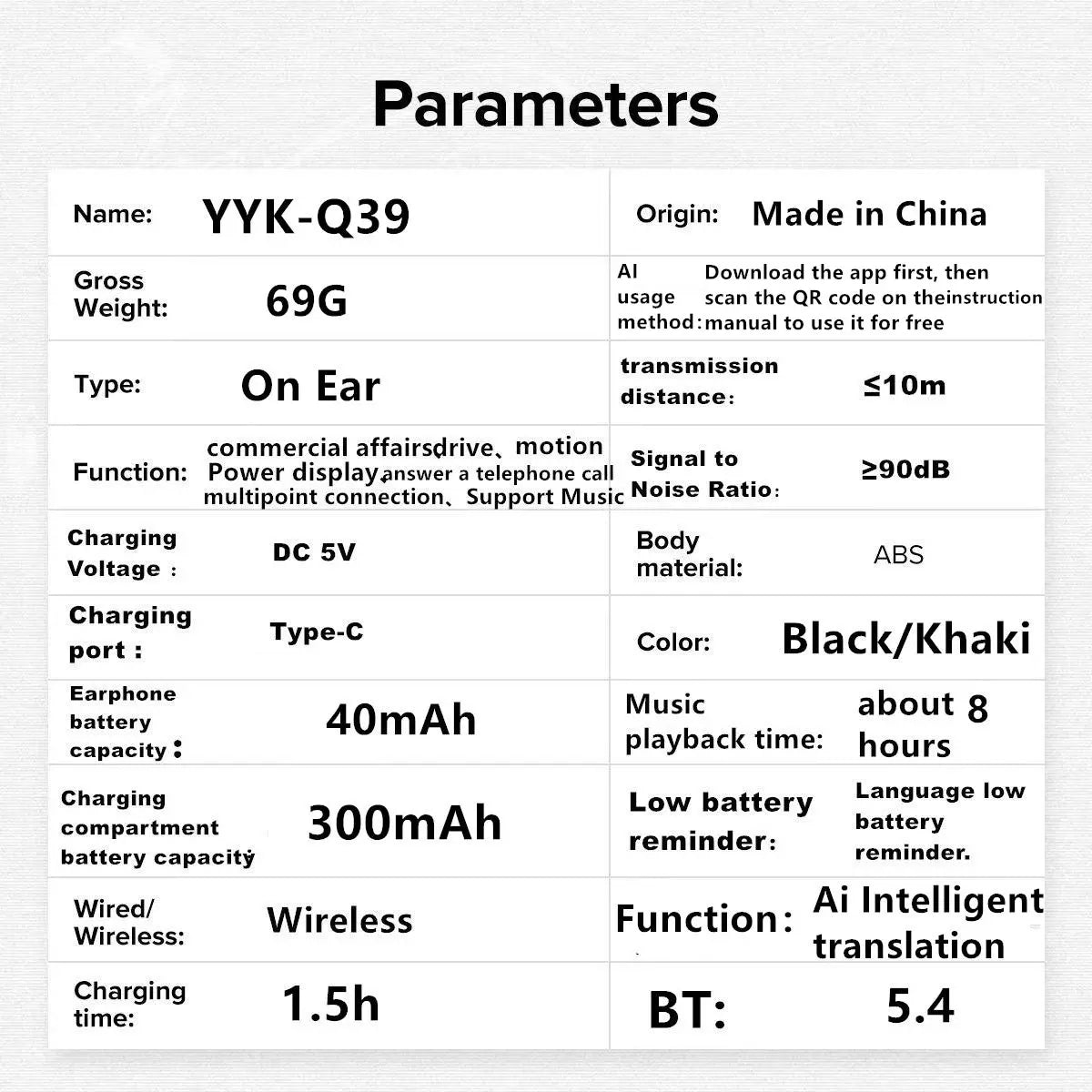 Wireless Translation Earbuds - Real-Time 144 Languages, Intelligent Noise Cancelling Earphones for Running and Exercise