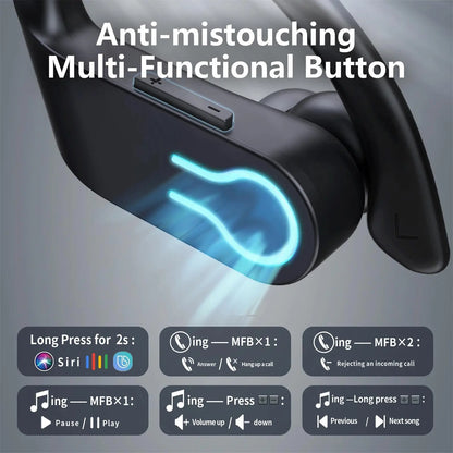 ireless In-Ear Design Earphone – Bluetooth 5.3 Earbuds with ENC Mic, Stereo Sports Headphones with Earhooks, Waterproof for Running & Music