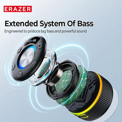 ERAZER XM102 – IPX6 Waterproof Shower Bluetooth Speaker with Suction Cup, Portable Wireless Speaker for Home/Party/Outdoor/Beach