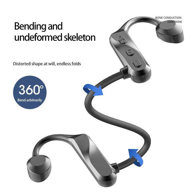 Universal Bone Conduction Neckband Bluetooth Headphones with Mic - Open-Ear for Gym, Exercise and Gaming