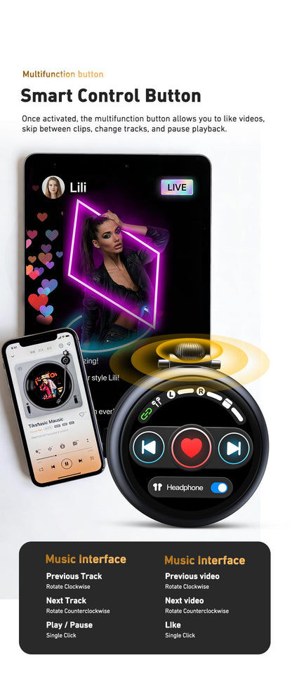 HTC NE71 Wireless Earbuds Bluetooth 6.0 Earphones Touchscreen Earbuds, Suitable for Office, Sports, Study and Audio Calls, Waterproof Headsets, Long Battery Life Built-in Microphones Bluetooth Headphones