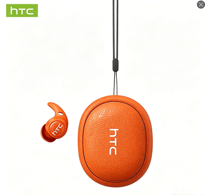 【Orange】HTC NE76 Bluetooth 6.0 Wireless Sleep Headphones. Features Bass & Noise Reduction. Invisible Flat Earbud Design improves sleep quality, zero pressure on ears while side sleeping. Ideal for travelers, side sleepers, and people with insomnia.