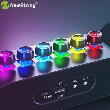 Wireless RGB PC Speaker – HiFi Subwoofer, Plug & Play with BT/USB/TF/FM/AUX for PC, Laptop & TV