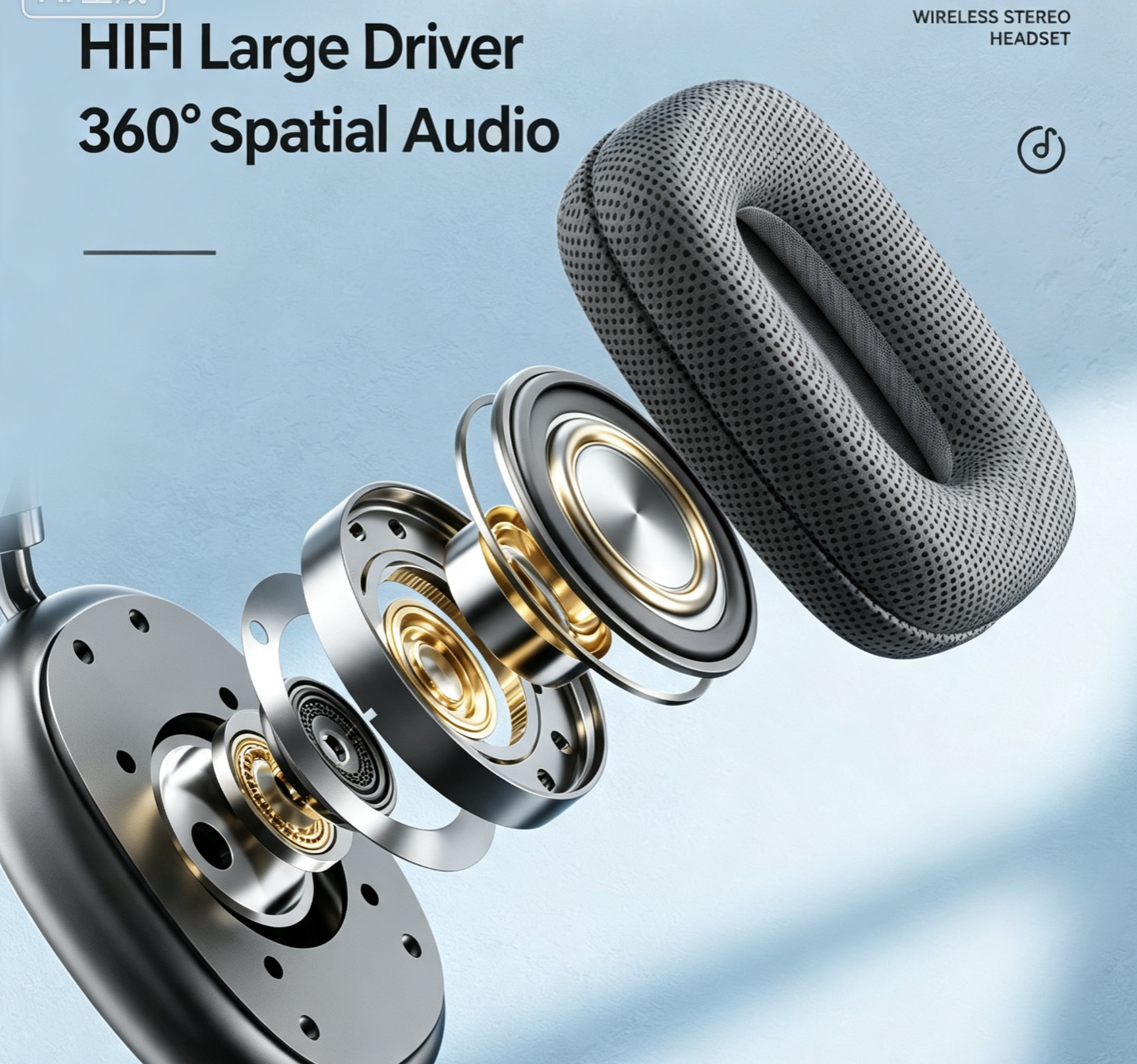 [New 2026] Over‑Ear Headphones, Viral Bestseller, Compatible with iOS & Android Phones, Heavy Bass Wireless Bluetooth Headset with Microphone