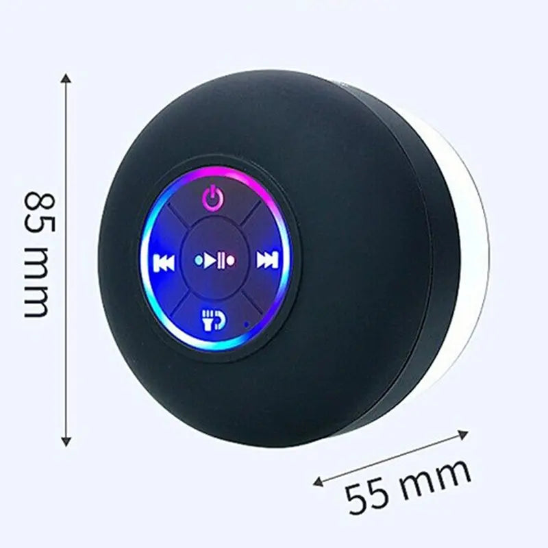 Waterproof Bluetooth Speaker with Suction Cup & Lanyard 2-in-1 Portable Wireless Shower Speaker for Bathroom, Outdoor, Beach & Car RGB LED Mini Travel Speaker for Hiking Camping | Gift for Men Women – 🔥 Order 1 Get 2 🔥