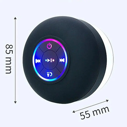 Waterproof Bluetooth Speaker with Suction Cup & Lanyard 2-in-1 Portable Wireless Shower Speaker for Bathroom, Outdoor, Beach & Car RGB LED Mini Travel Speaker for Hiking Camping | Gift for Men Women – 🔥 Order 1 Get 2 🔥