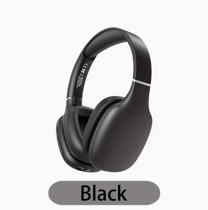Wireless Over-Ear Headphones with Deep Bass – Lightweight Foldable, Built-in Mic, 3.5mm & Type-C, for Travel, Work, Laptop, Phone & Gaming