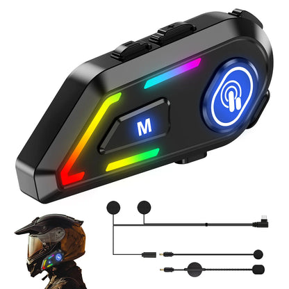 EDYELL Motorcycle Helmet Bluetooth Headset – HiFi Stereo, Waterproof, Noise Reduction, Superb Sound AI Earbuds